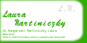 laura martiniczky business card